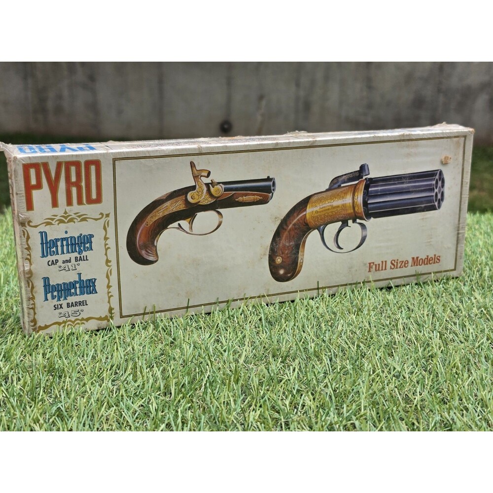 Vtg Pyro Rare New Sealed Derringer + Pepperbox Full Size Models Kit #G 224-200